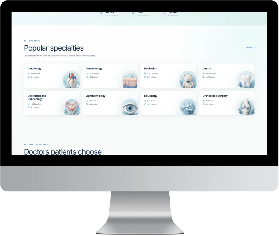 Custom illustrations from the Dubai Clinics visual identity